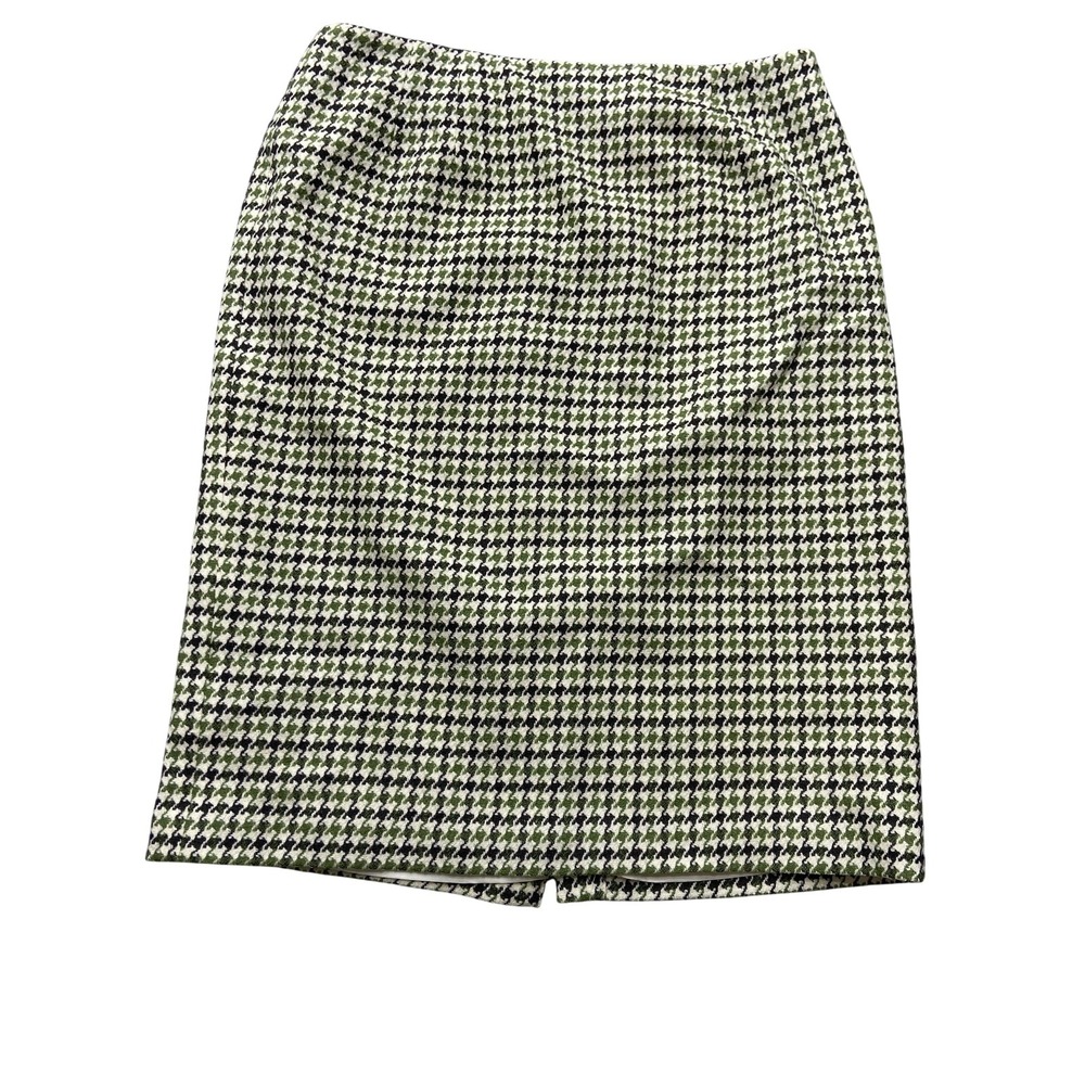 Talbots Skirt Womens 12‎ Houndstooth Wool Blend Lined Classic Work Career Office